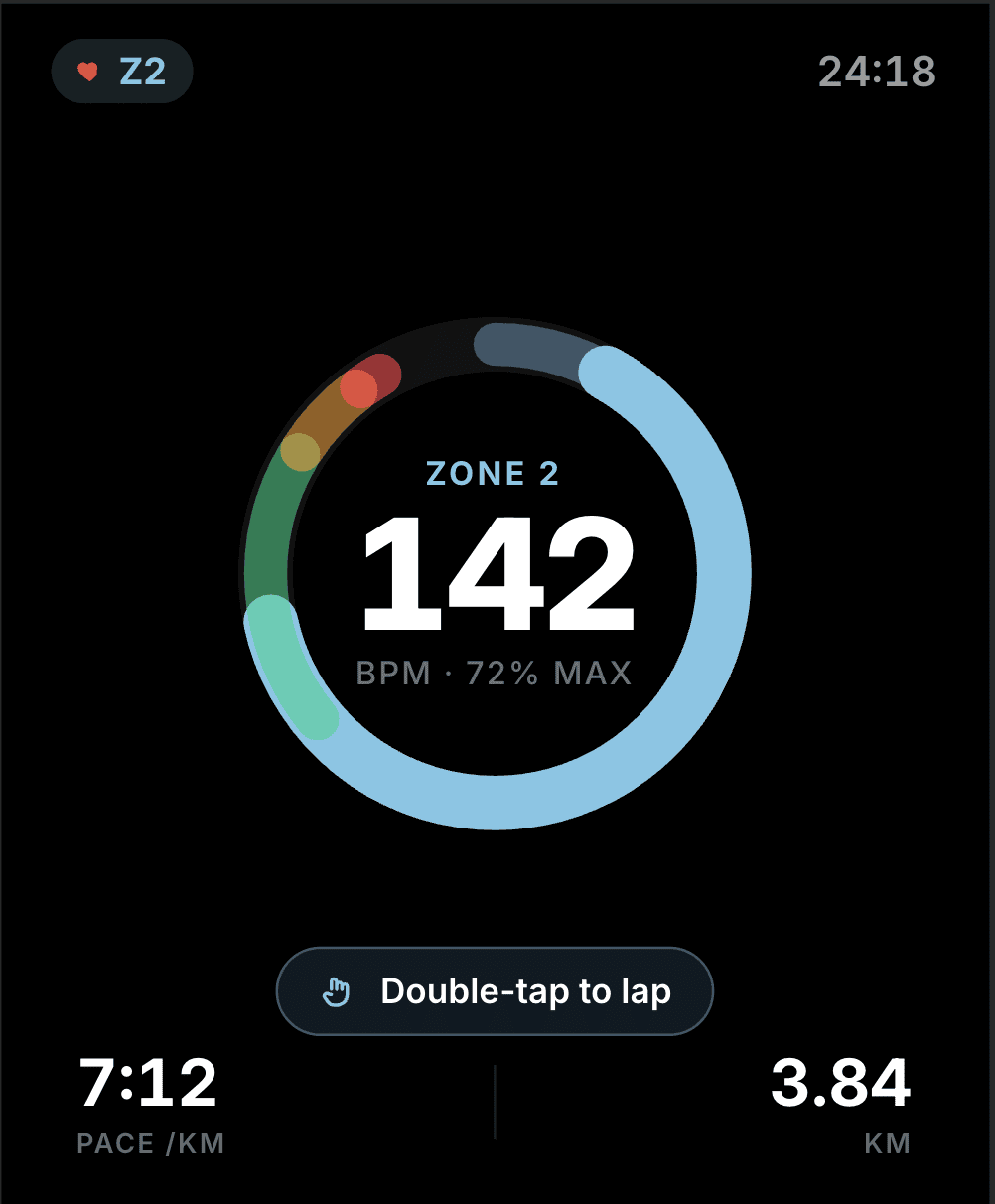 NexRex live run on Apple Watch
