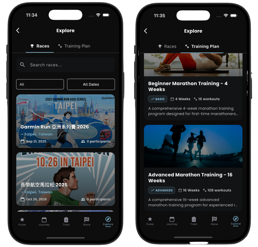 Personal Running Assistant Screenshots